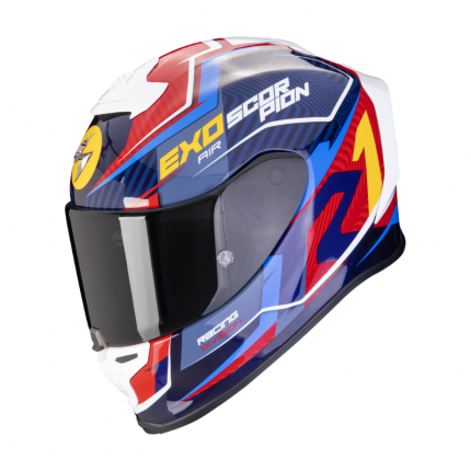 Scorpion EXO-R1 Evo Air Coup – Casco Integral Amarillo/Rojo/Azul