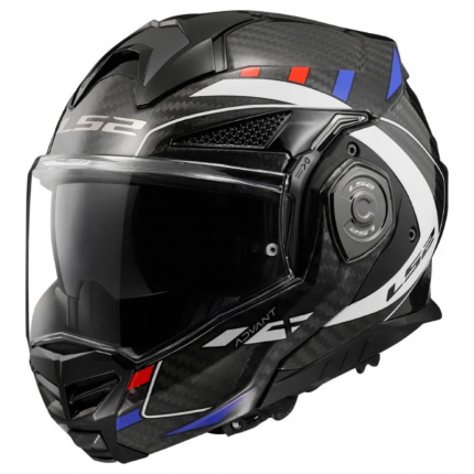 LS2 FF901 Advant X Carbon Future – Casco Modular Blanco/Azul/Rojo